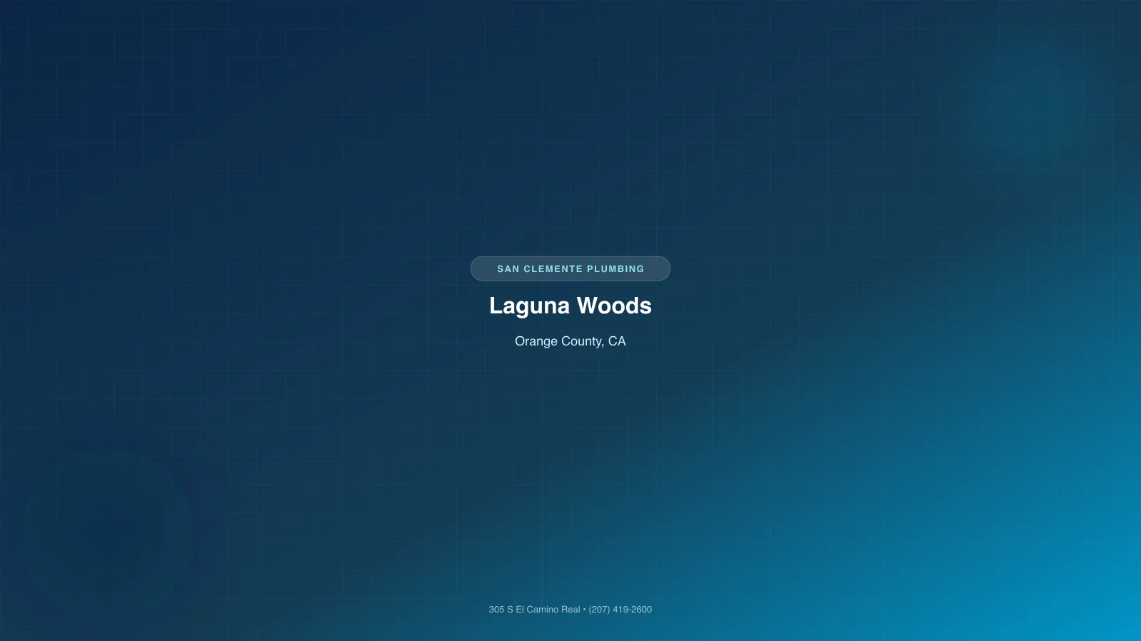 Plumbing services in Laguna Woods CA