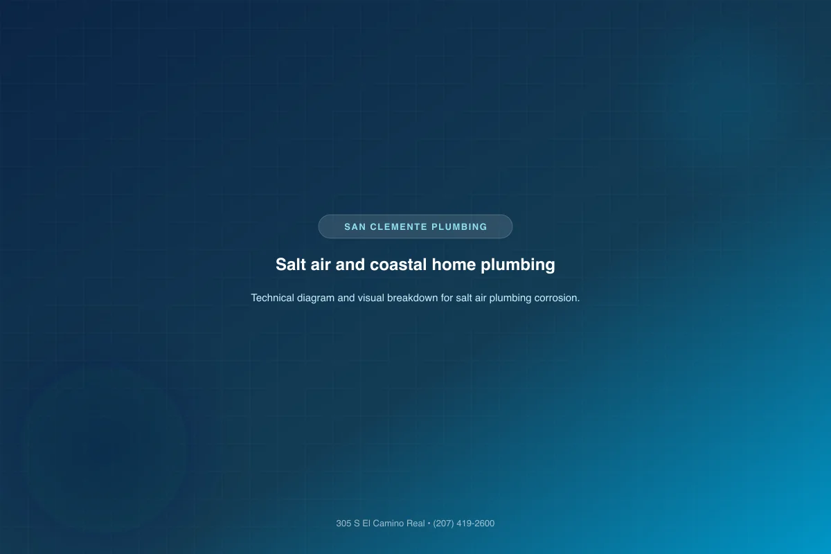 Technical illustration of salt air plumbing corrosion